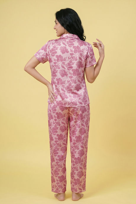 Zivame Satin Pyjama Set - Ballet Slipper — image 2